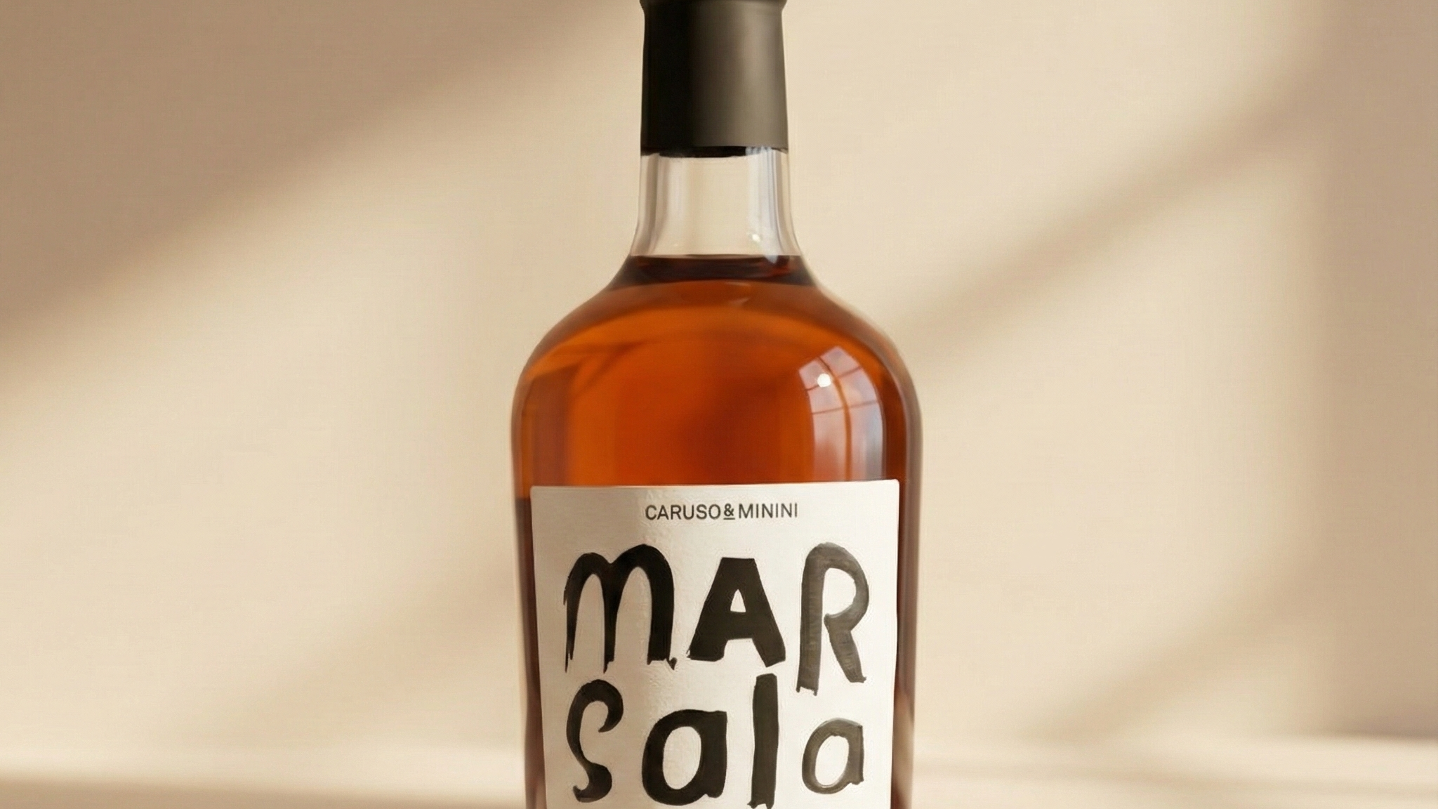Bottle of Caruso & Minini Marsala Superiore Riserva 5 Anni DOC, fortified Sicilian wine from Marsala